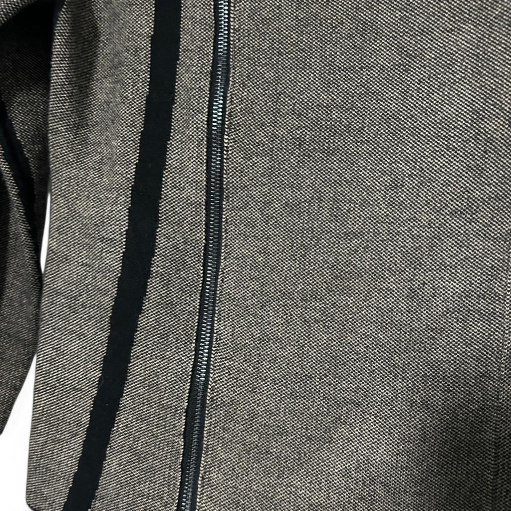 Vintage Cristina Paris Women's Grey Zip-Up Jacket, Size M/L (25" Length, 18" Waist) - SKU 6884