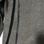 Vintage Cristina Paris Women's Grey Zip-Up Jacket, Size M/L (25" Length, 18" Waist) - SKU 6884