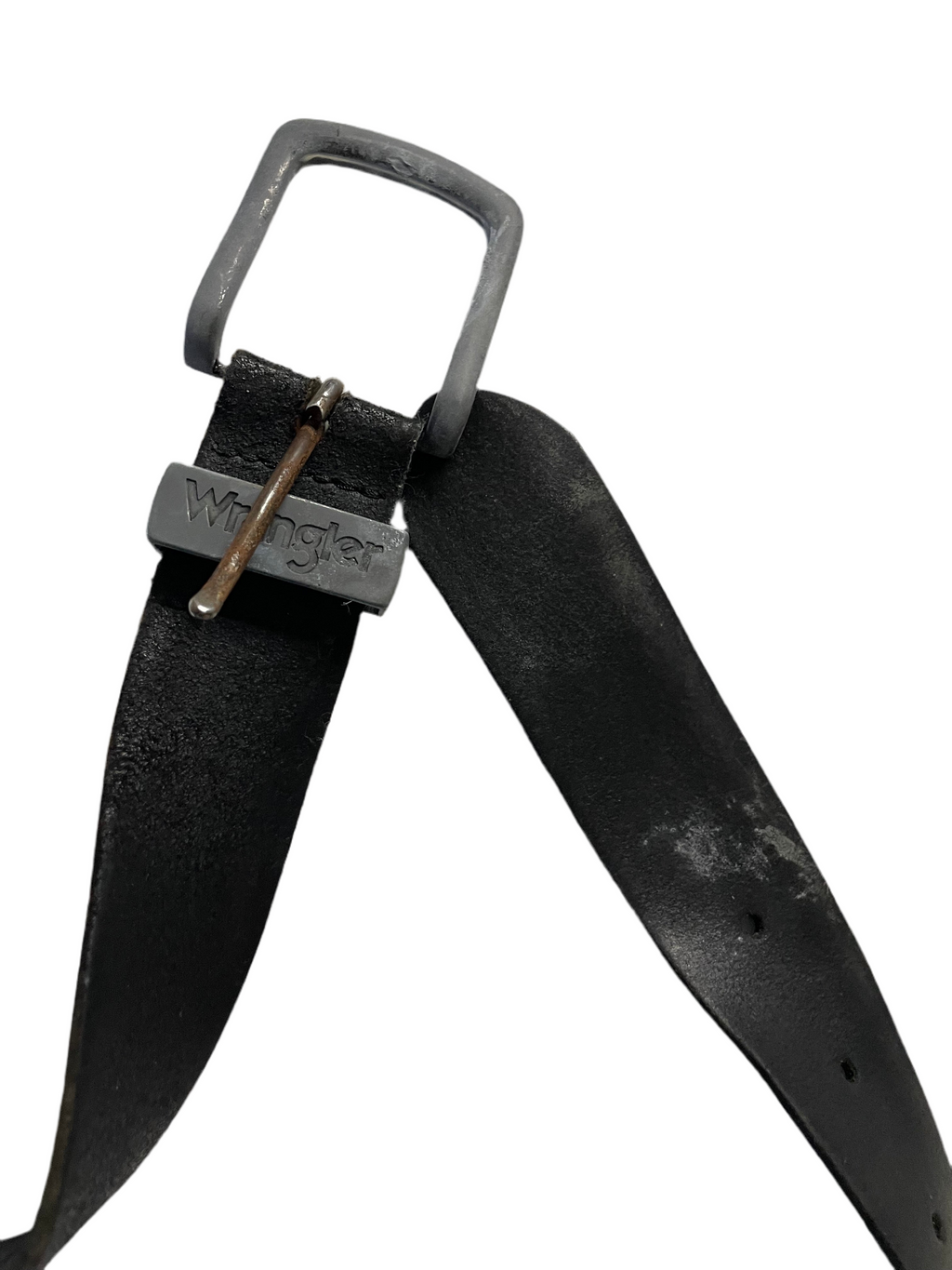 Vintage Wrangler men's black genuine leather belt| L45 | SKU 4482