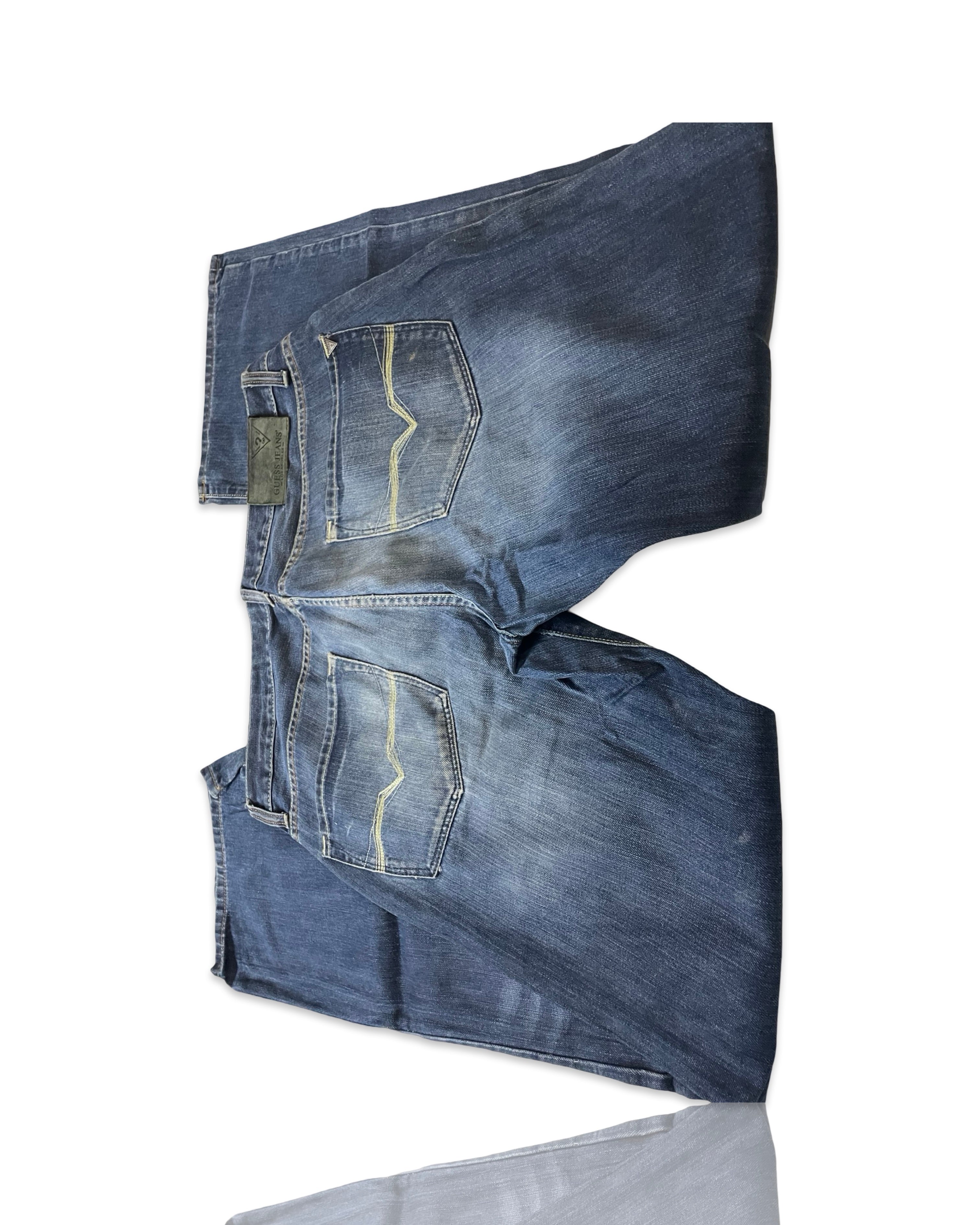 Vintage GUESS MENS LOS ANGELES JEANS W34 L32 BLUE COTTON Jeans SKU |4265