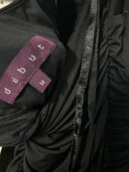 Women’s Debenhams Black maxi dress with open back, ruched details and tie-up straps sku 7002