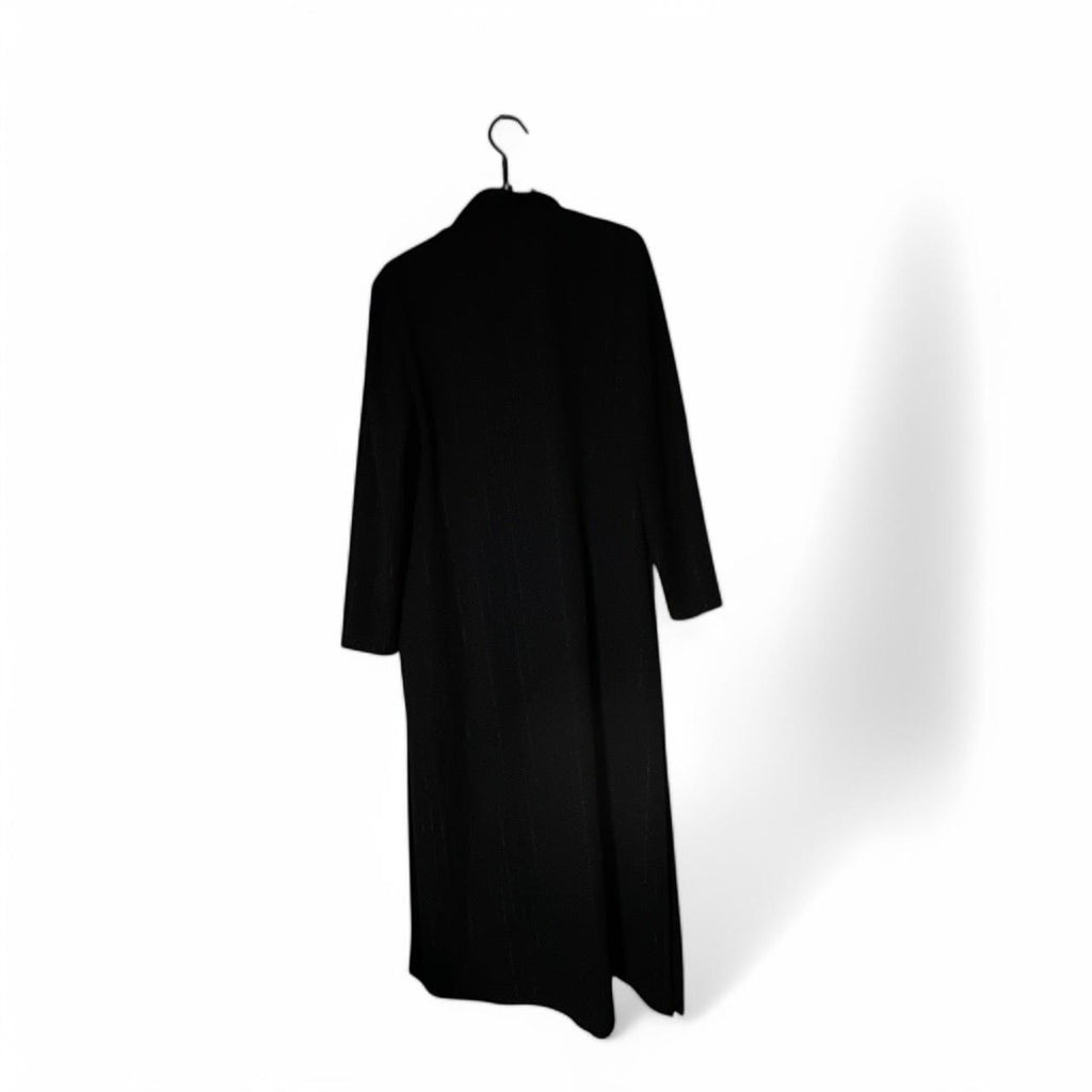 Statements Black pinstripe light soft coat with a touch of elegance #wintercoats L 45 W20 SKU 6907