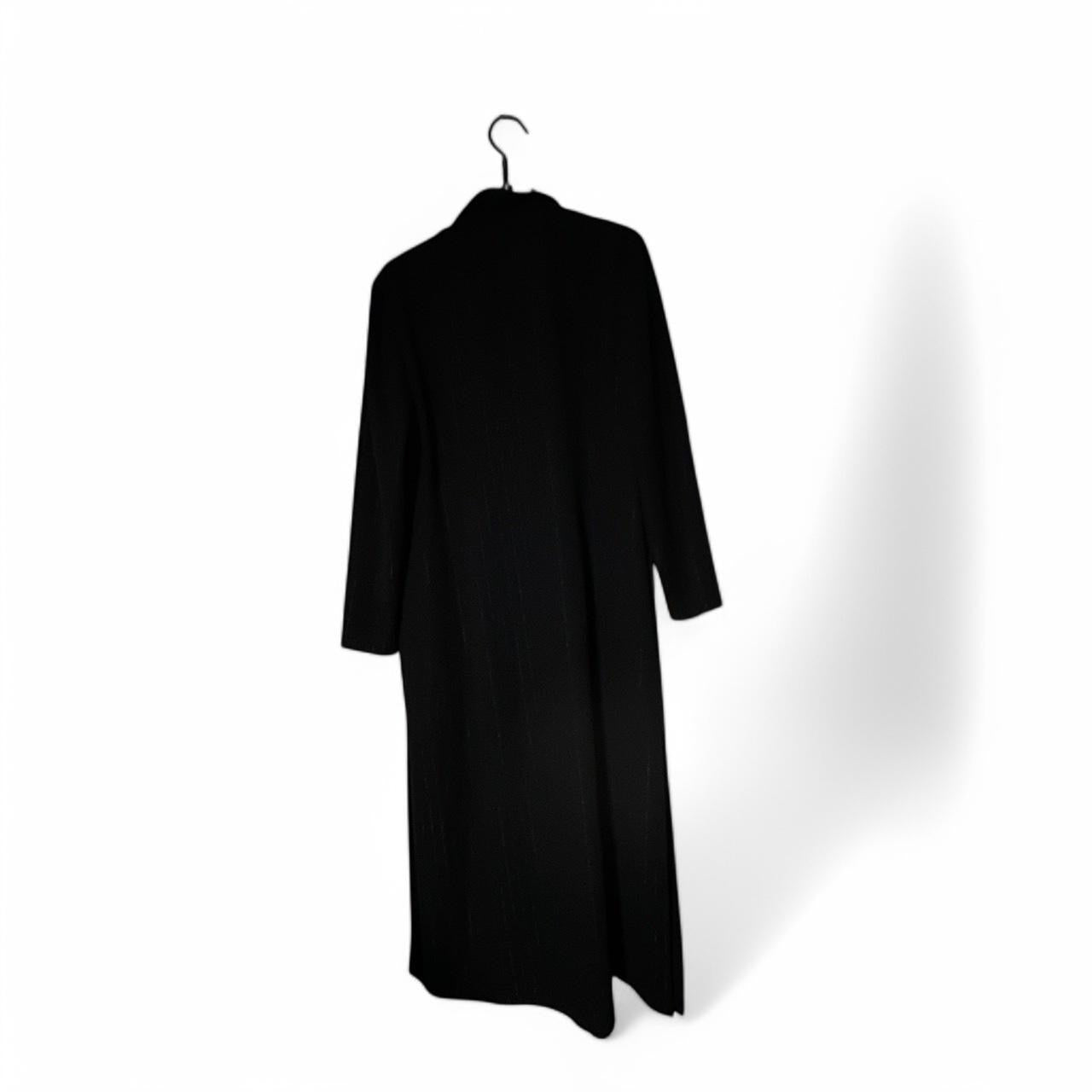 Statements Black pinstripe light soft coat with a touch of elegance #wintercoats L 45 W20 SKU 6907
