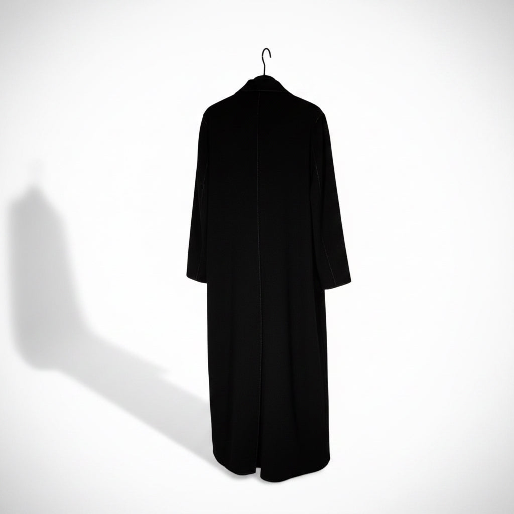 Statements Black pinstripe light soft coat with a touch of elegance #wintercoats L 45 W20 SKU 6907