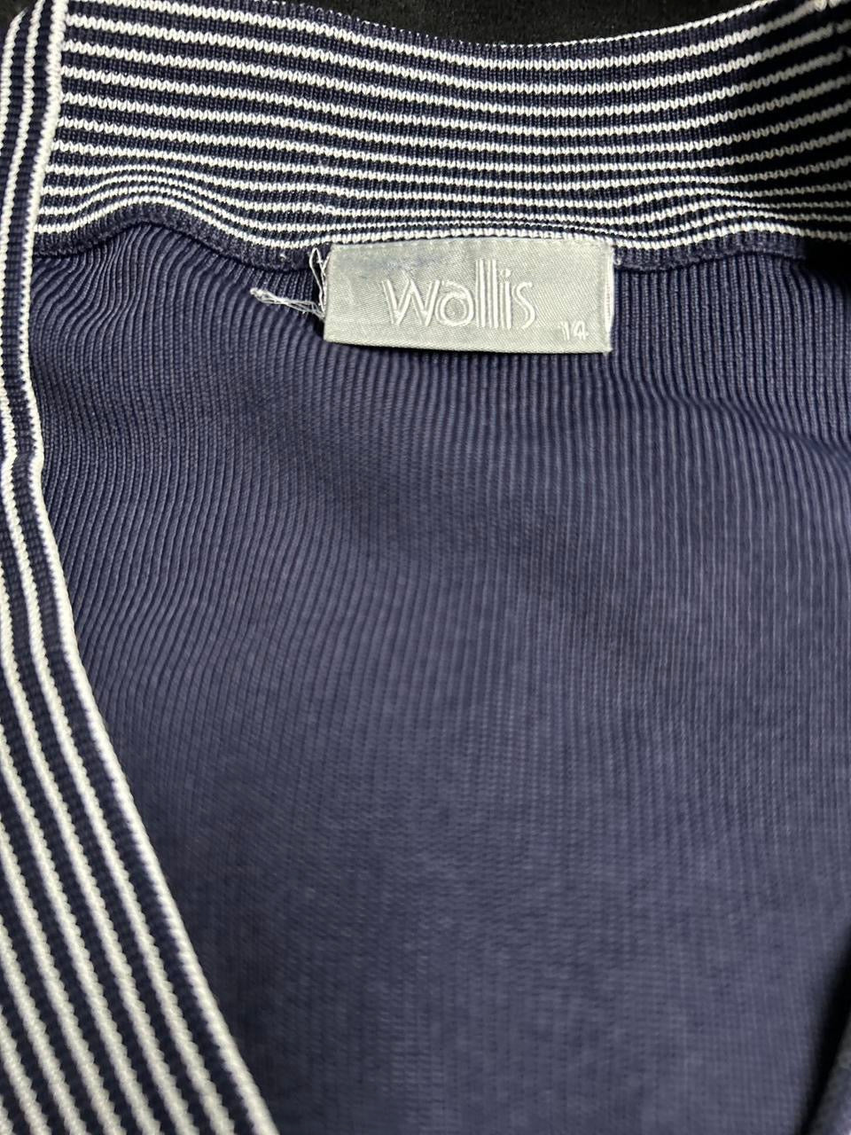 Wallis Womens Blue V-Neck Acrylic Blend Jumper Size 14 SKU 6939 L23 W18