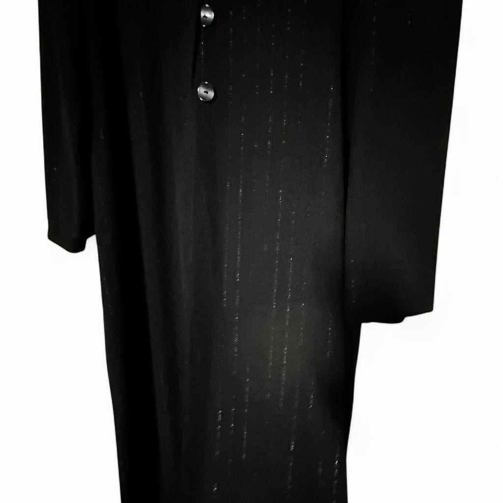 Statements Black pinstripe light soft coat with a touch of elegance #wintercoats L 45 W20 SKU 6907