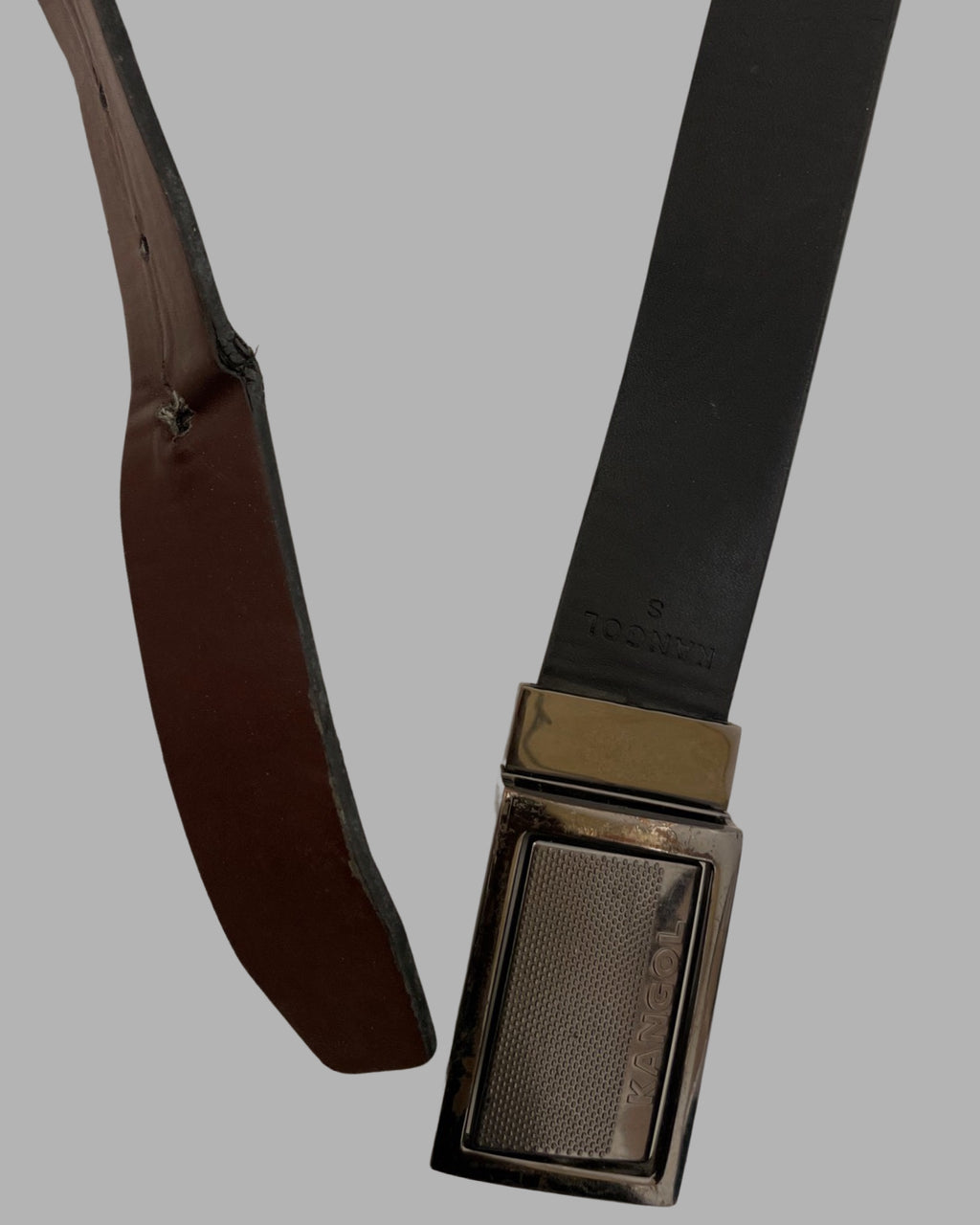 Vintage brown Kangol mens Leather belt size S