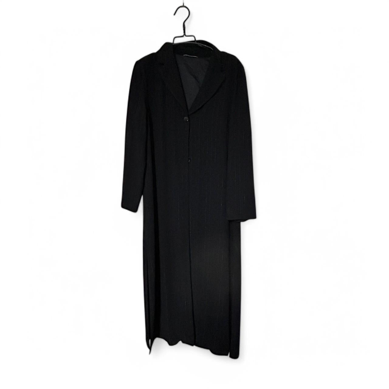 Statements Black pinstripe light soft coat with a touch of elegance #wintercoats L 45 W20 SKU 6907