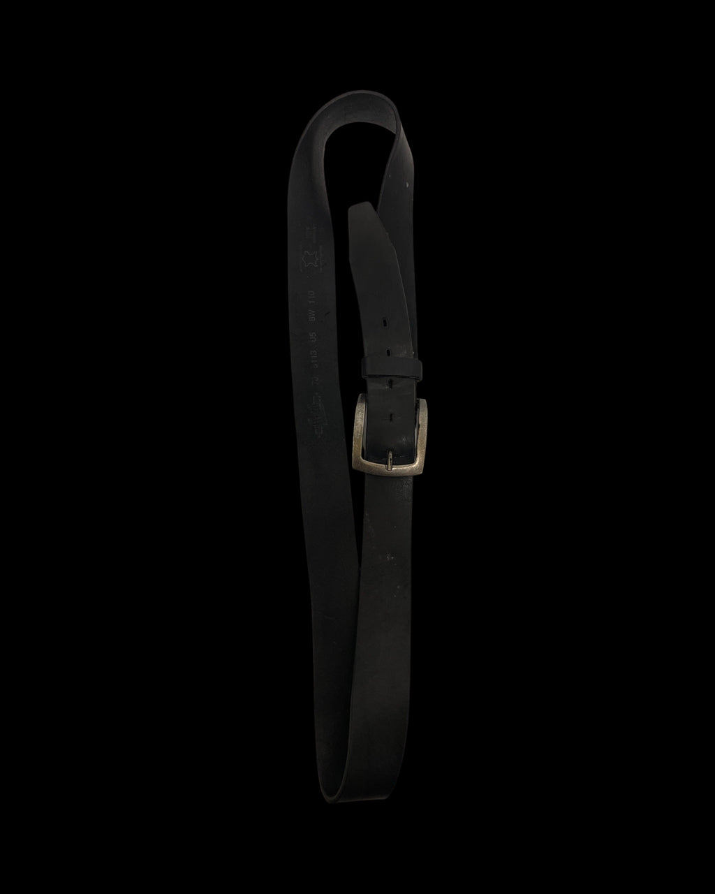 vintage black made in germany leather mens belt size M