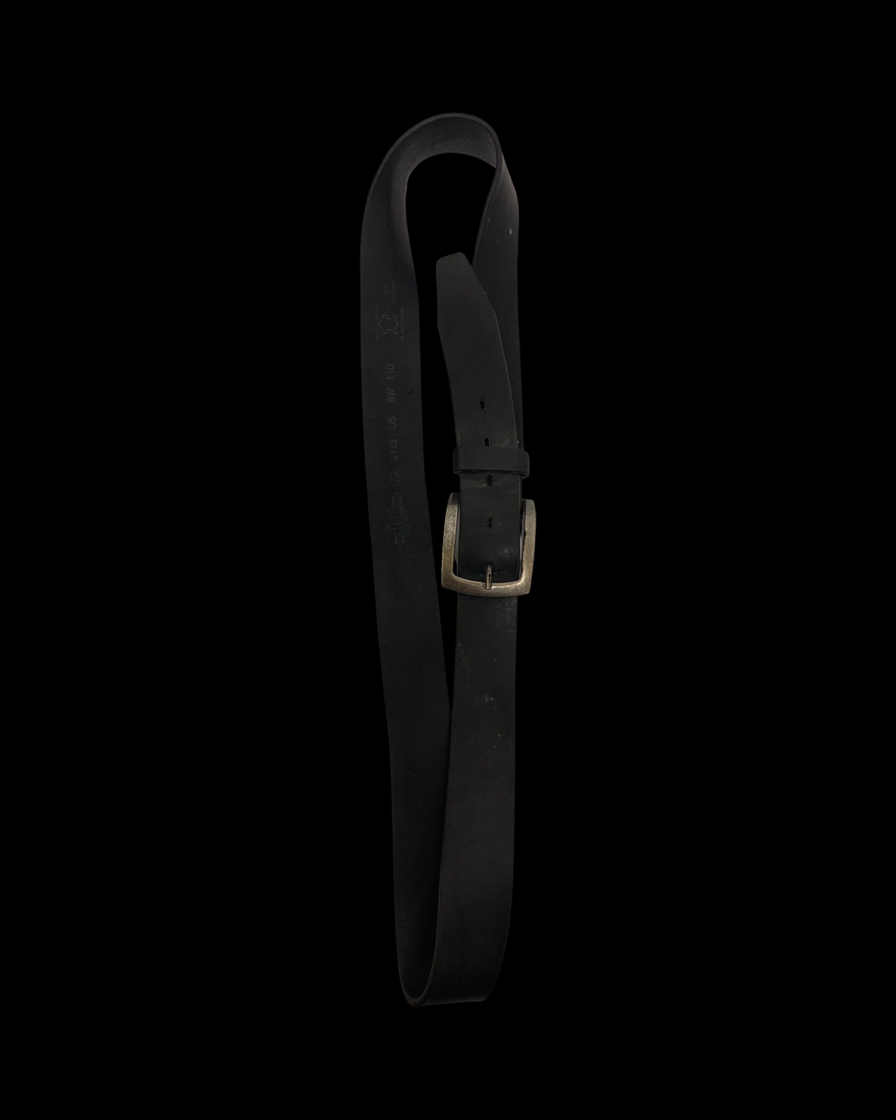 vintage black made in germany leather mens belt size M