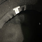 Black wool felt fedora hat with gold buckle hats Wool Hat  Adjustable  Color: Black sku 6796