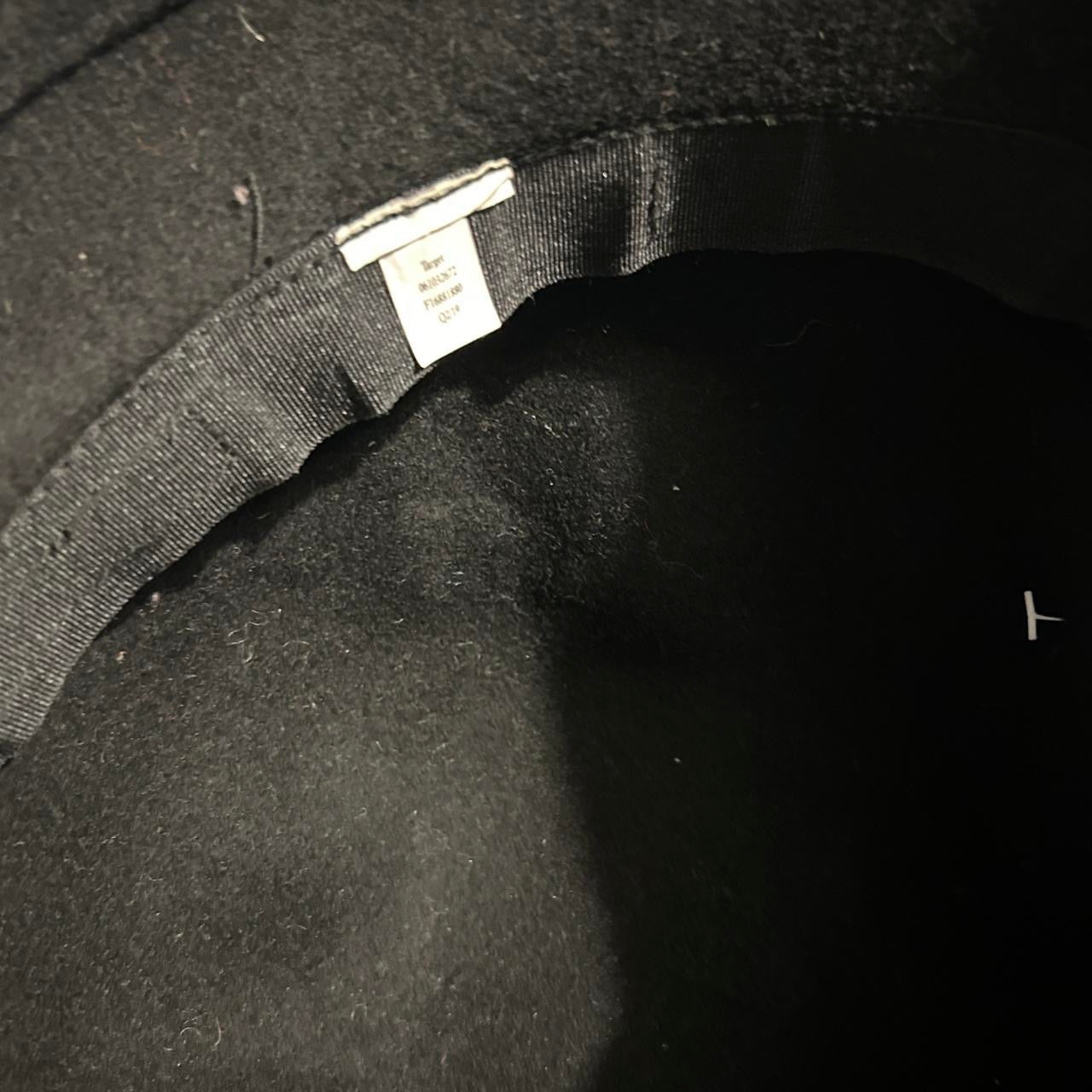 Black wool felt fedora hat with gold buckle hats Wool Hat  Adjustable  Color: Black sku 6796