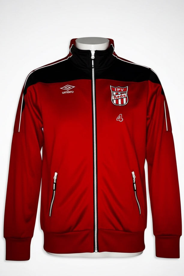 Unisex Vintage Umbro red and black track jacket #sportswear in size small collar to hem 27 pit to pit 17 sku 7054
