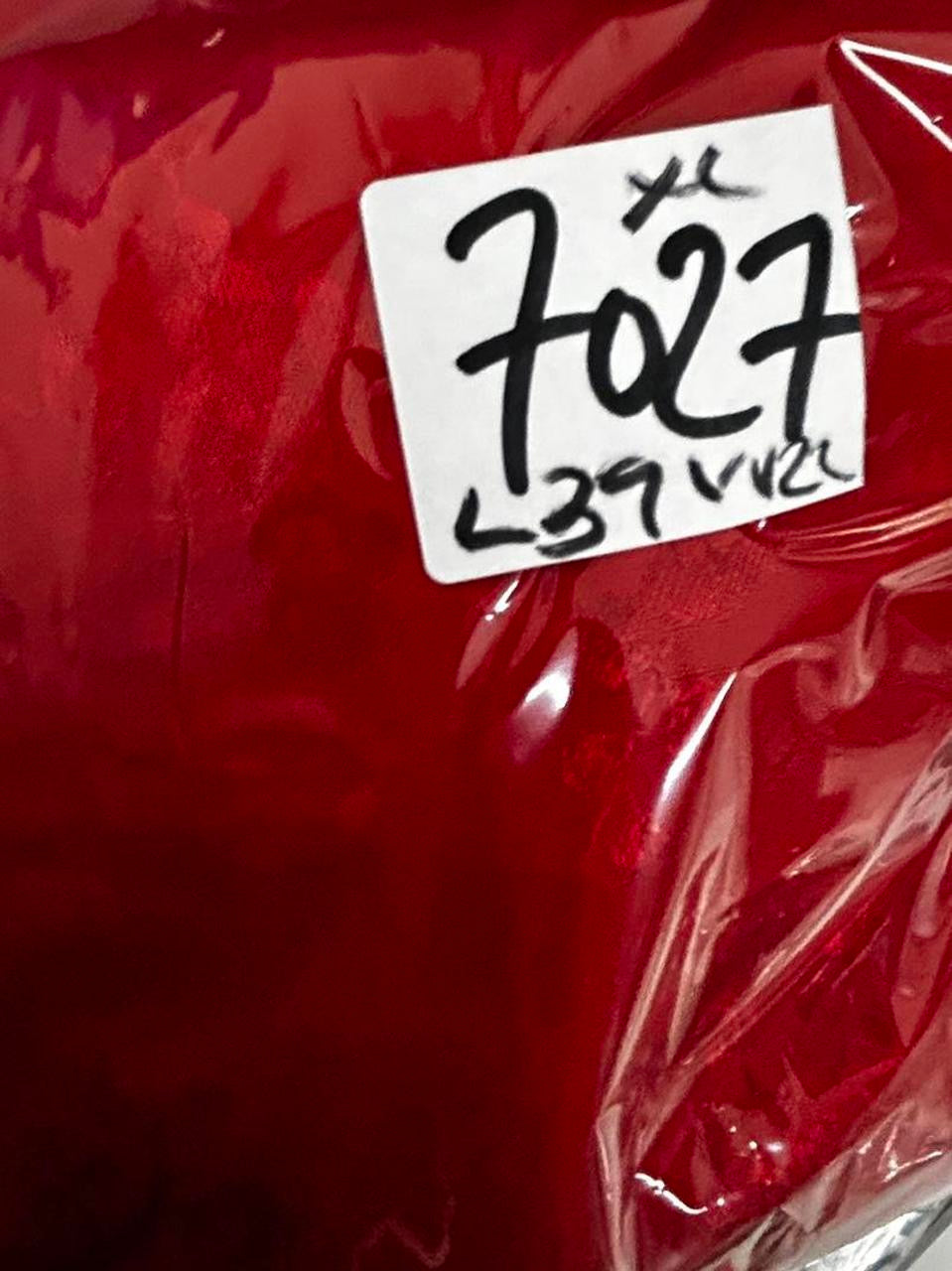 Red vintage Chinese-style kimono with bee embroidery kimono in xl collar to hem 39 pit to pit 22 sku 7027