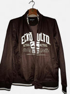 Women’s Brown Ecko Unltd. zip-up jacket in size M #y2kfashion zipper broken  collar to hem 29 pit to pit 19 sku 7067