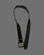 Vintage Maje black leather mens belt