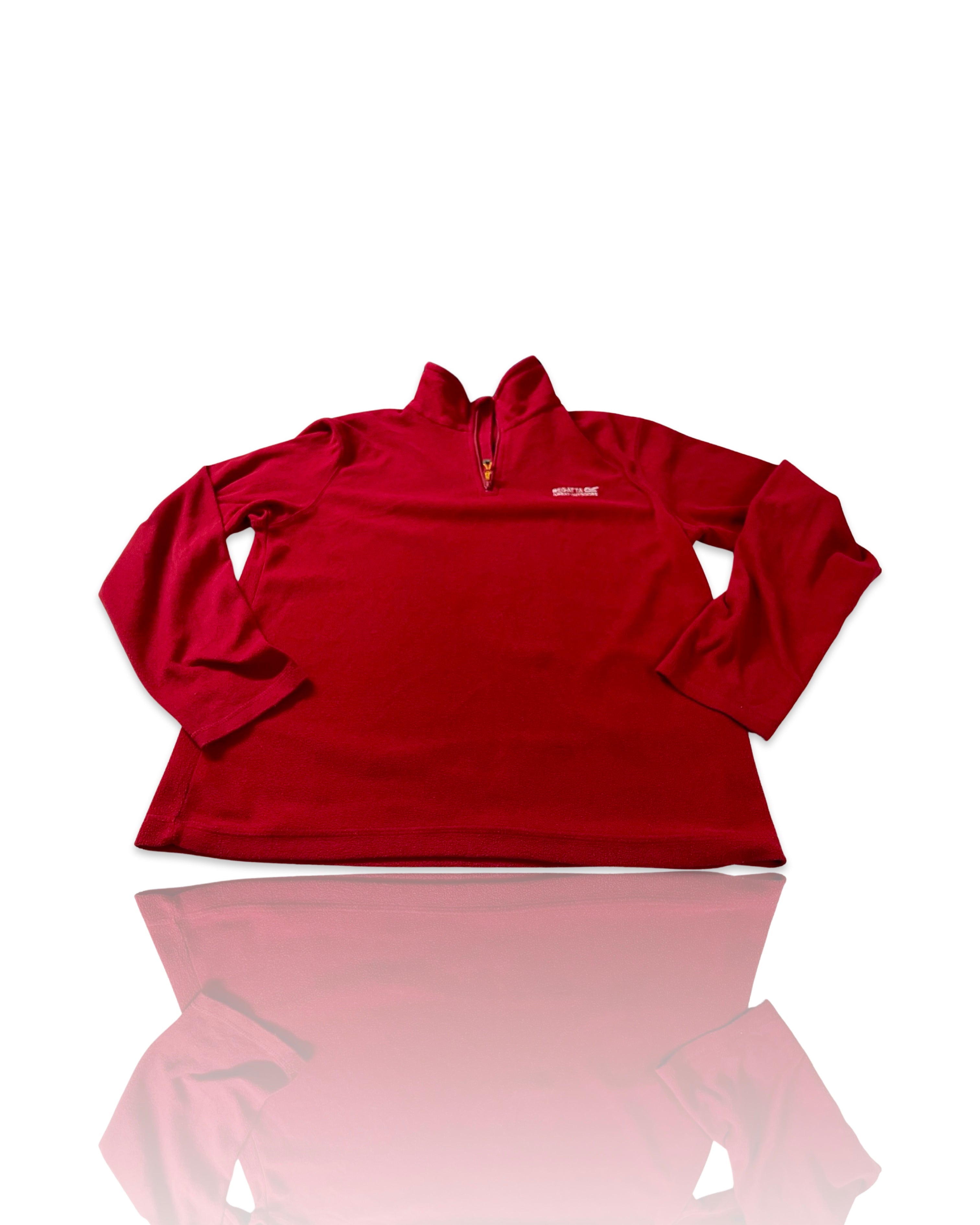 Cliche Vintage| Vintage red Regatta Womens Sweethart Fleece Half Zip Micro Pullover Jumper Sweater Pullover