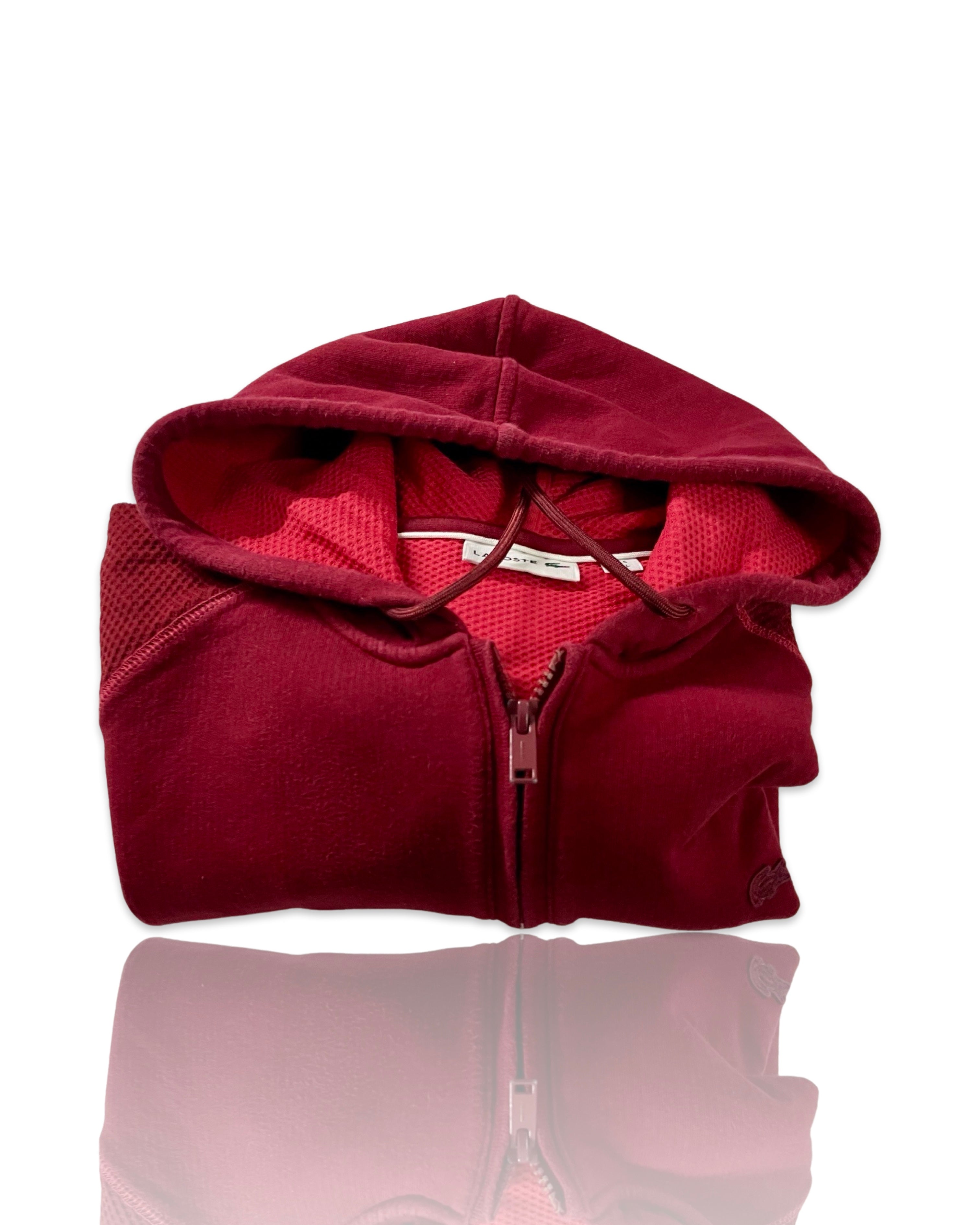 Cliche Vintage| Vintage Women's red Lacoste LACOSTE vintage hooded jacket | Women’s hoodie 00s 90s full zip sport sweater | Cozy warm classic sweatshirt jumper for women men | Large Size