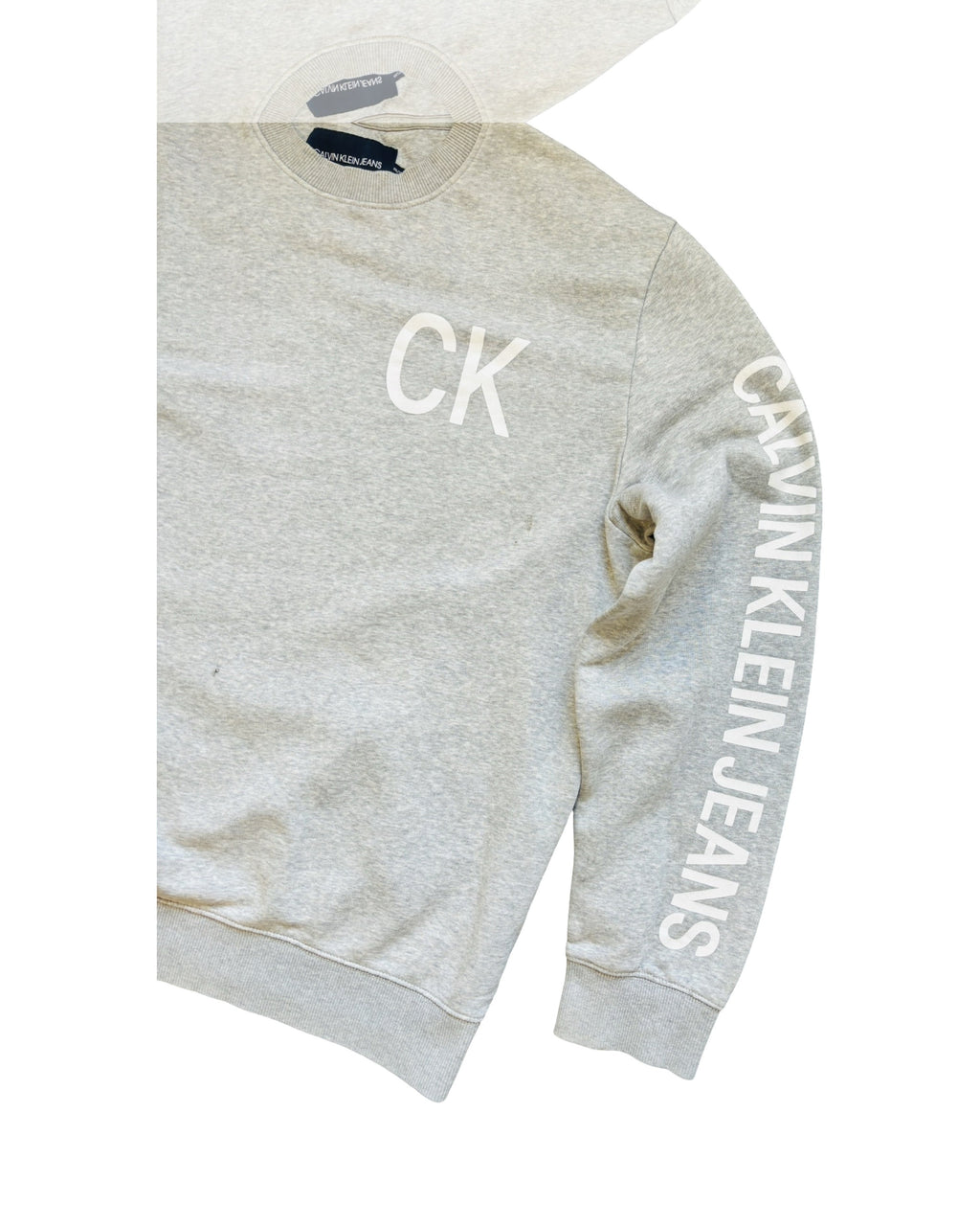 Vintage Calvin Klein Grey Sweater - Size M (Tag XXL, Recommended M)