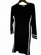Derek Heart black and white striped dress with a touch of Y2K flair in size L #y2kfashion L 42 W 15 sku 7021