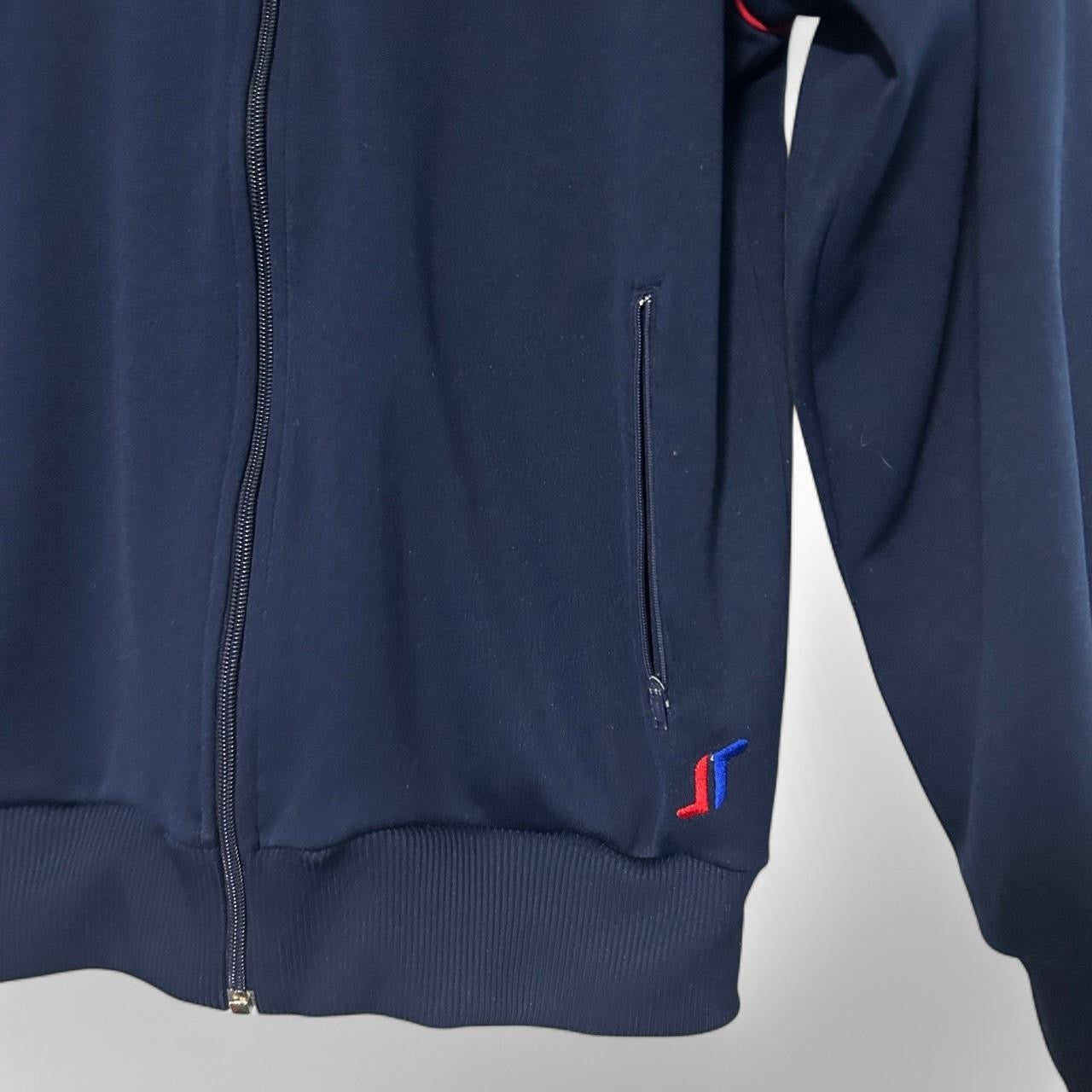 Women's windbreaker polyester Zip Up Track Jacket Navy Blue M  SKU 6870