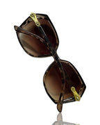 VINTAGE METAL DETAIL OVERSIZED SQUARE SUNGLASSES|SKU 4202