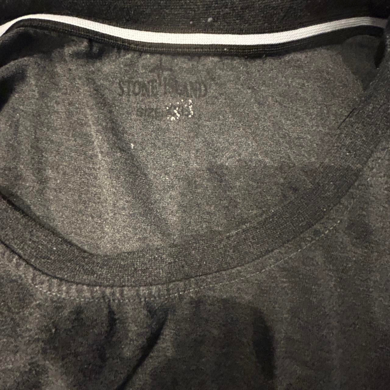 Vintage Men’s Stone Island Patch Logo Round Neck T-Shirt Grey Size XXL SkU 6833