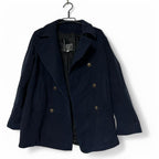 J Percy Womens Pea Coat Jacket Merino Wool Blended sz L SKU 6908 L31 W 20