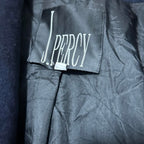 J Percy made in USA in sz L Navy peacoat with button-up closure, multiple pockets, and a classic, preppy style #preppy #wintercoat L 31 W20 AKU 6908