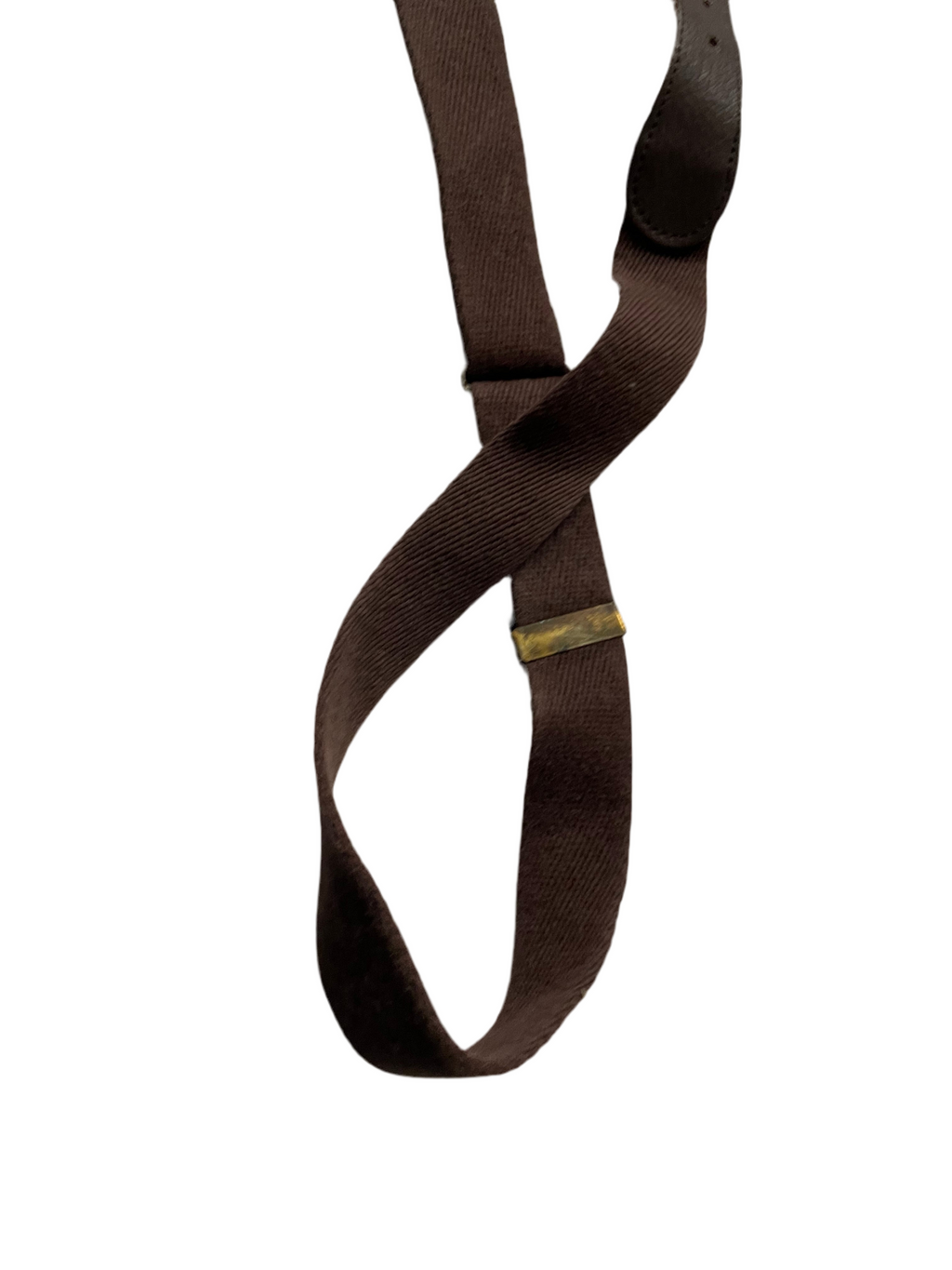 Vintage men's brown elastic braided belt| L35| SKU 4495