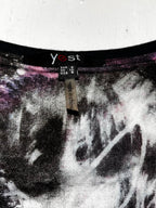 Black and purple tie dye striped long sleeve top with sequins #boho uk size 10  L 30 W15 sku 7017