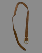 Vintage brown leather mens belt