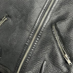 Man & Womans Black Faux Shearling Jacket Size S/M Outdoors - NO BELT  SKU 6919