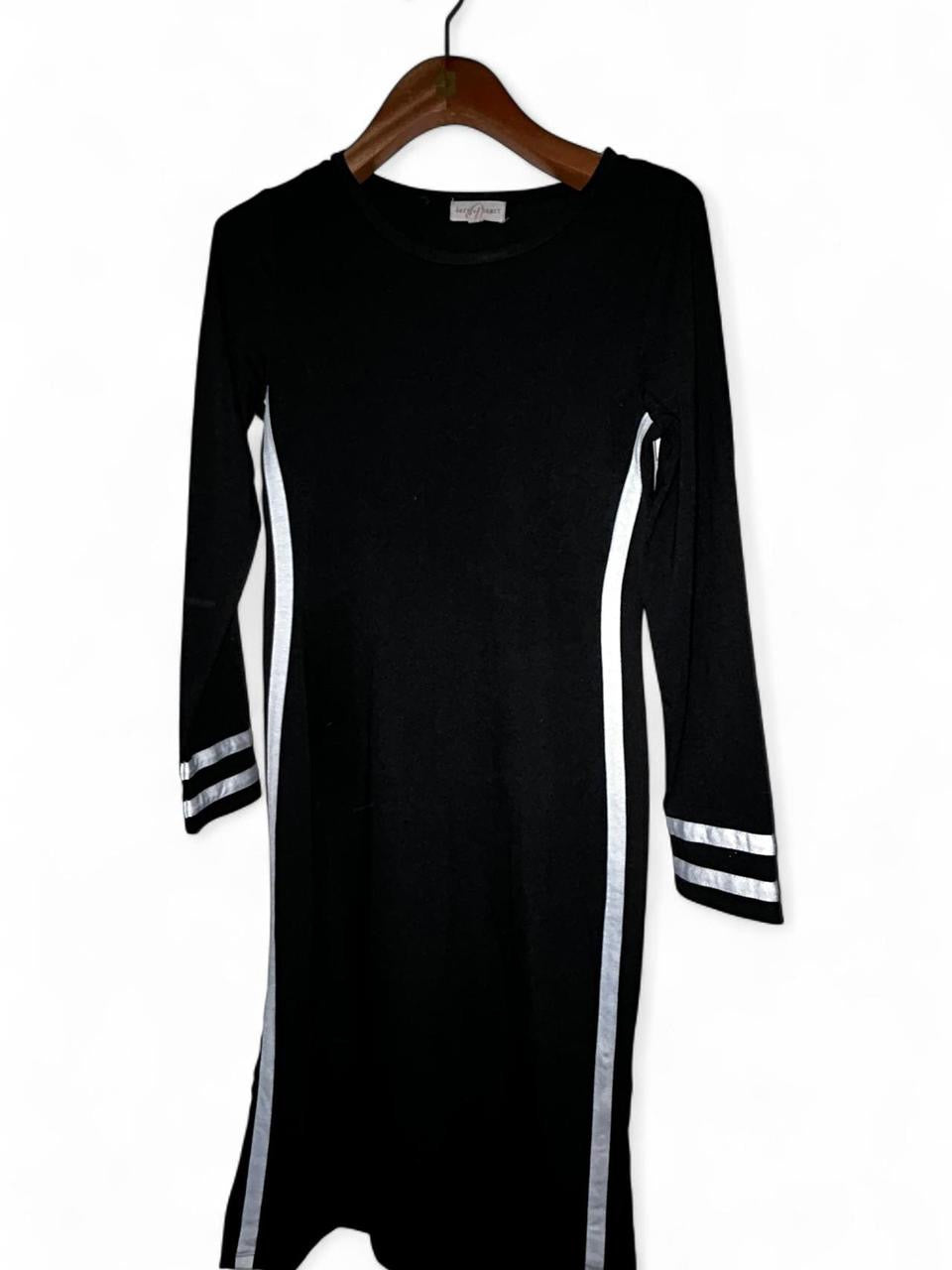 Derek Heart black and white striped dress with a touch of Y2K flair in size L #y2kfashion L 42 W 15 sku 7021