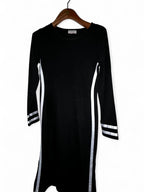 Derek Heart black and white striped dress with a touch of Y2K flair in size L #y2kfashion L 42 W 15 sku 7021