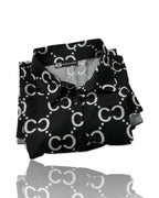Cliche Vintage| Vintage black monogram unbranded Womens shirt