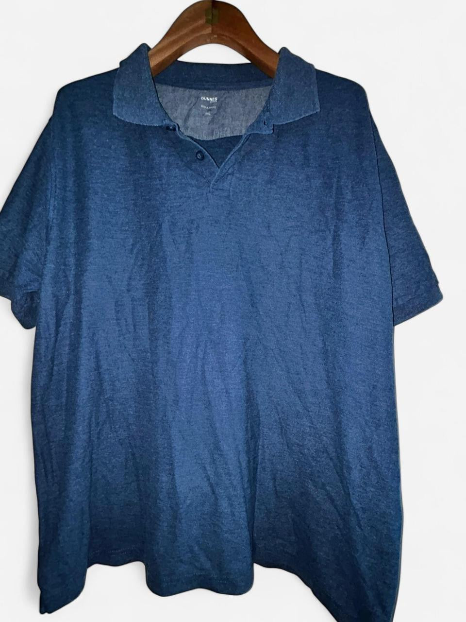 Boyfriend Oversized Blue Dunnes regular fit polo shirt #poloshirt in XXl. Collar to hem 31 pit to pit 25 sku 7059