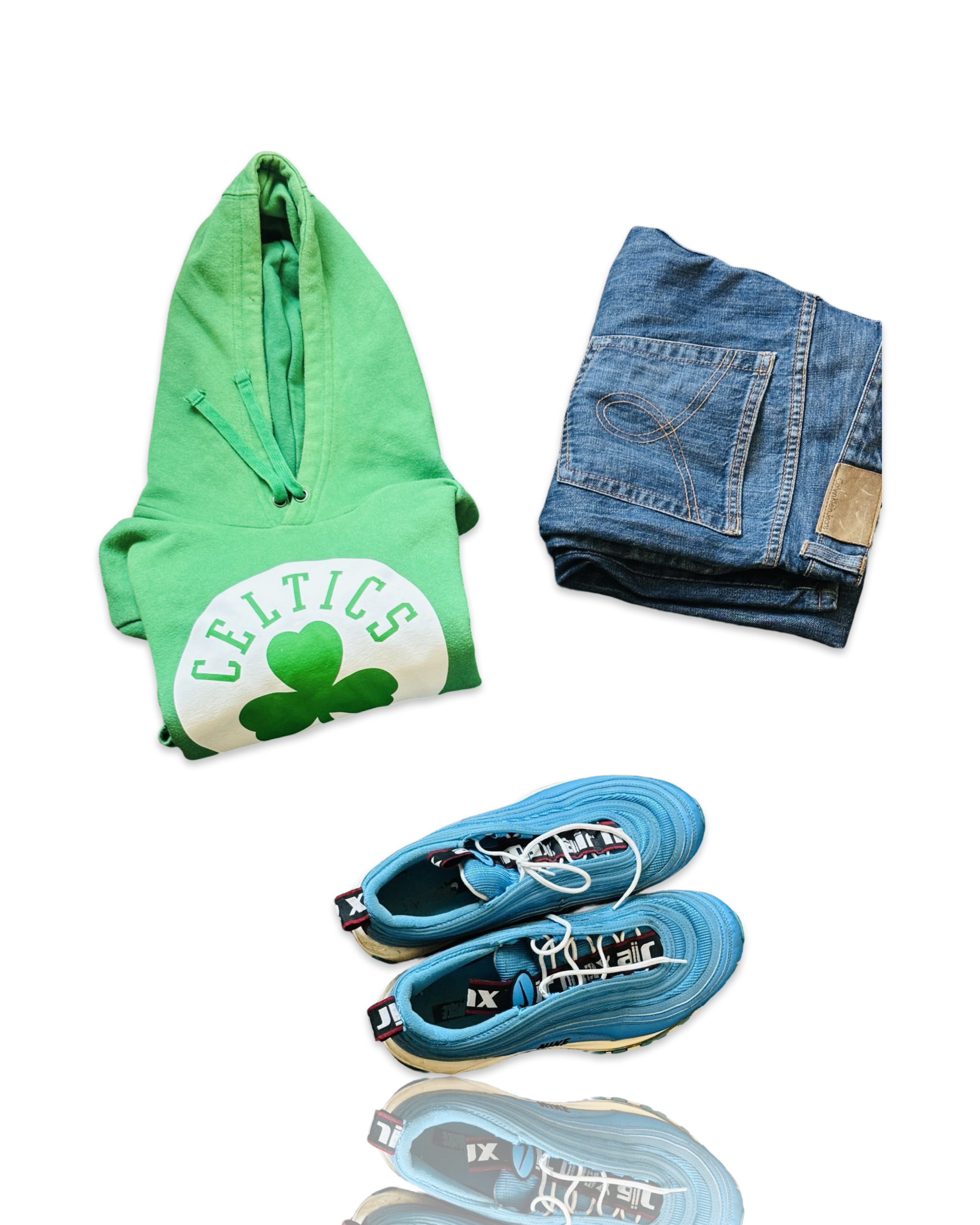 Vintage Boston Celtics Sweater Medium Green Preppy Hoodie - NBA Basketball - Size S 4071