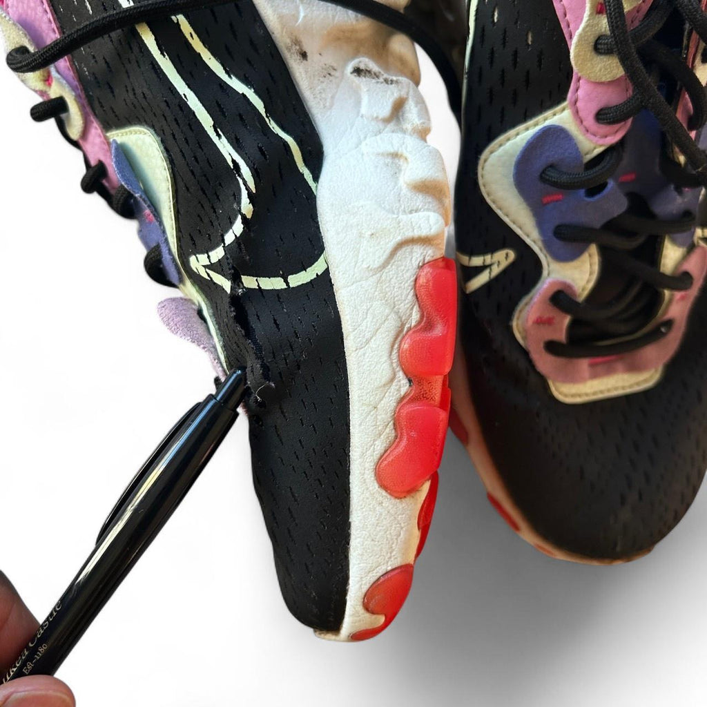 Nike React Element 55 trainers in black and multi-colour #sneakers uk size 8 sku 6994