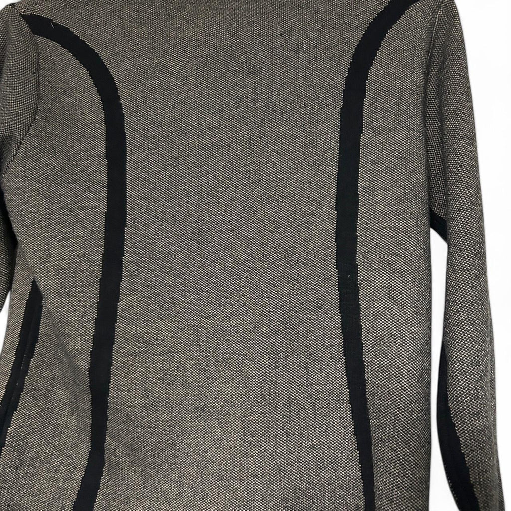 Vintage Cristina Paris Women's Grey Zip-Up Jacket, Size M/L (25" Length, 18" Waist) - SKU 6884