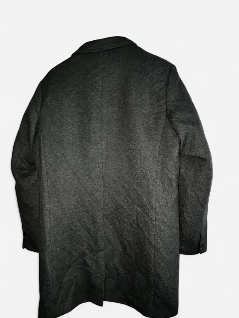 Grey Only & Sons wool blend overcoat #wintercoats in XL collar 39  pit to pit 24 7062
