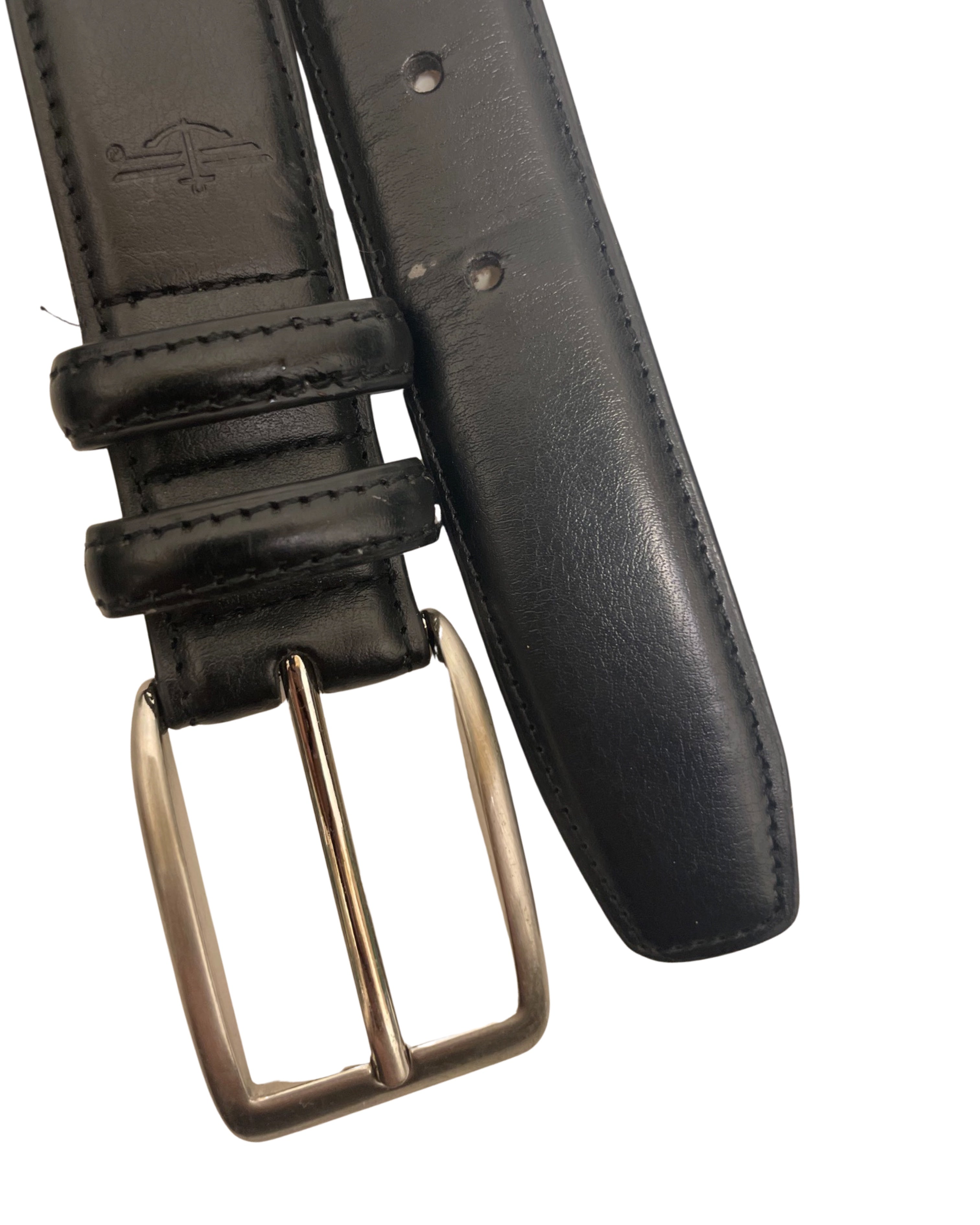 Vintage dockers black leather men genuine belt