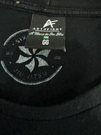 Black Art of Fight graphic t-shirt with French Guiana design #MMA collar to hem 31 pit to pit 23 sku 7057