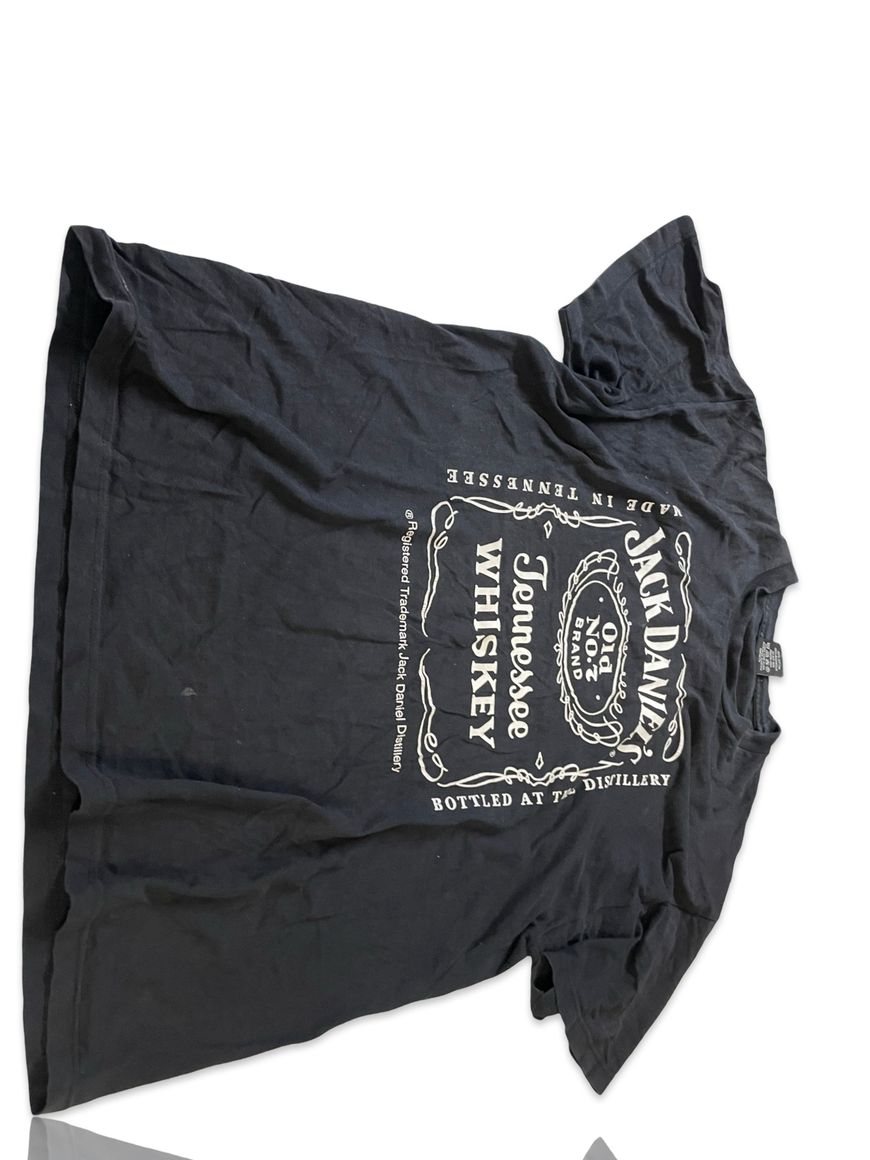 Vintage t shirt, 1980s t shirt, Jack Daniels t shirt, whiskey t shirt, motorcycle t shirt, black t shirt, vintage clothing, size XL