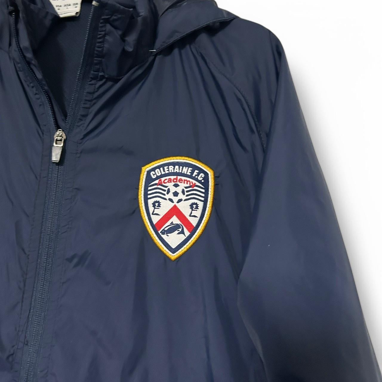 Vintage men’s Navy Coleraine FC Academy windbreaker #football #windbreaker L 28 W 22 in M sku 6878