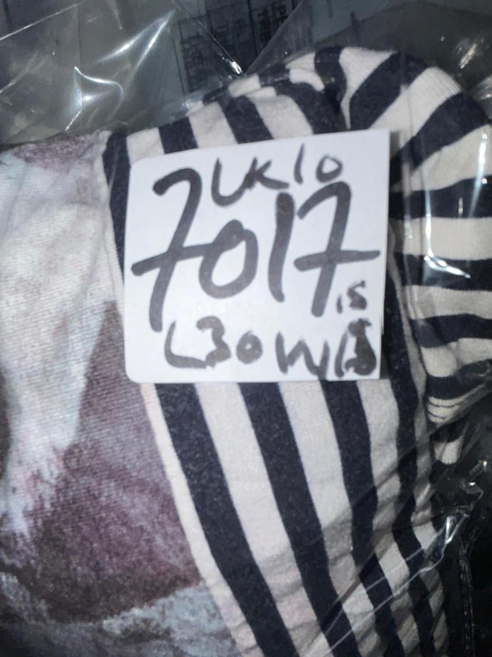 Black and purple tie dye striped long sleeve top with sequins #boho uk size 10  L 30 W15 sku 7017