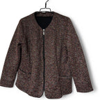 Vintage Women's Darex Red Mid-Length Knit Jacket with Subtle Sheen, One Size (27" Length, 24" Waist) - SKU 6912