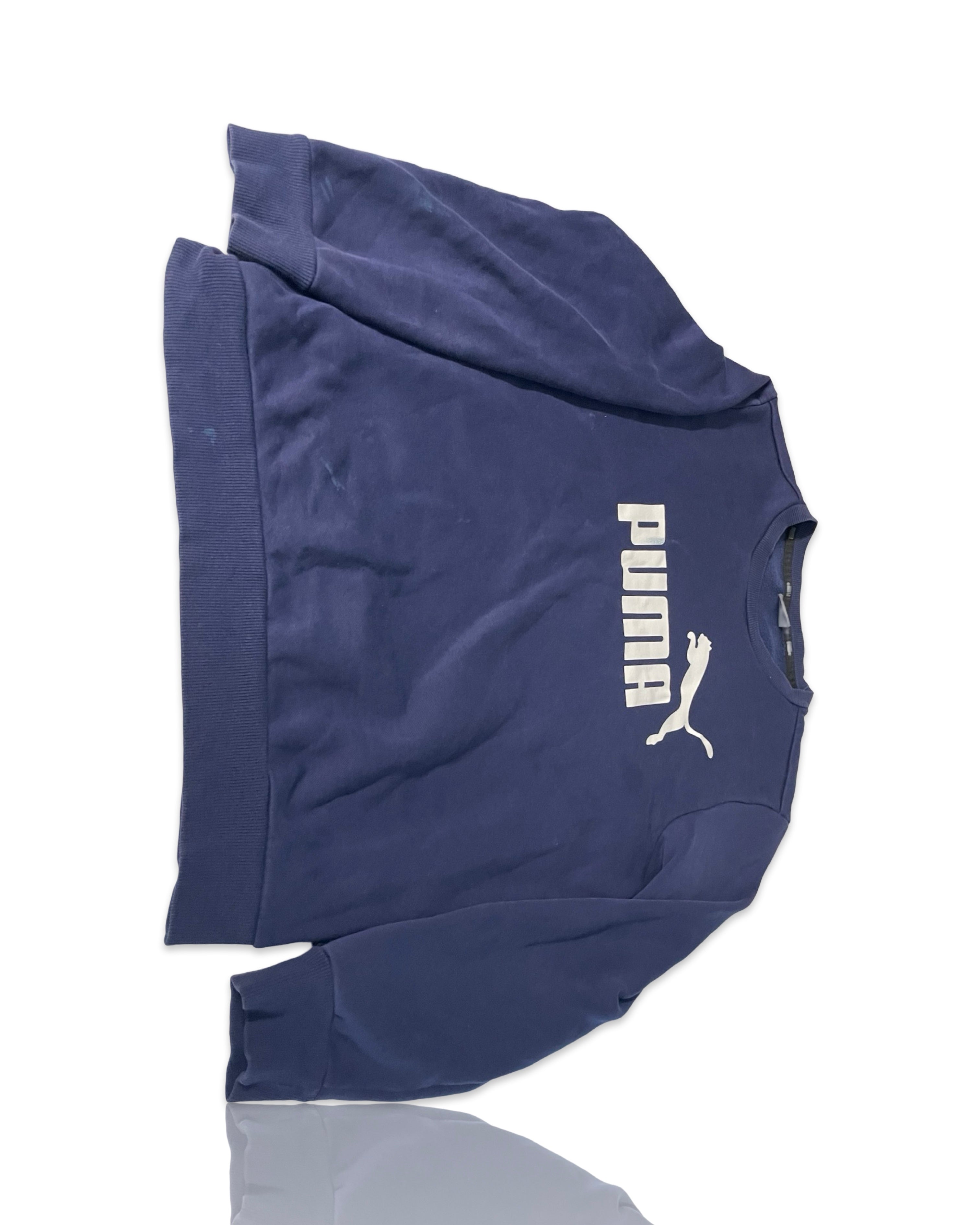 Rare Vintage Puma Sweatshirt / Blue Navy Jumper / Puma Sweater / Pullover Crewneck / Sportswear / Big Logo Printed / Small Fit Size|SKU 4244