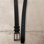 Vintage next black genuine leather mens belt size M