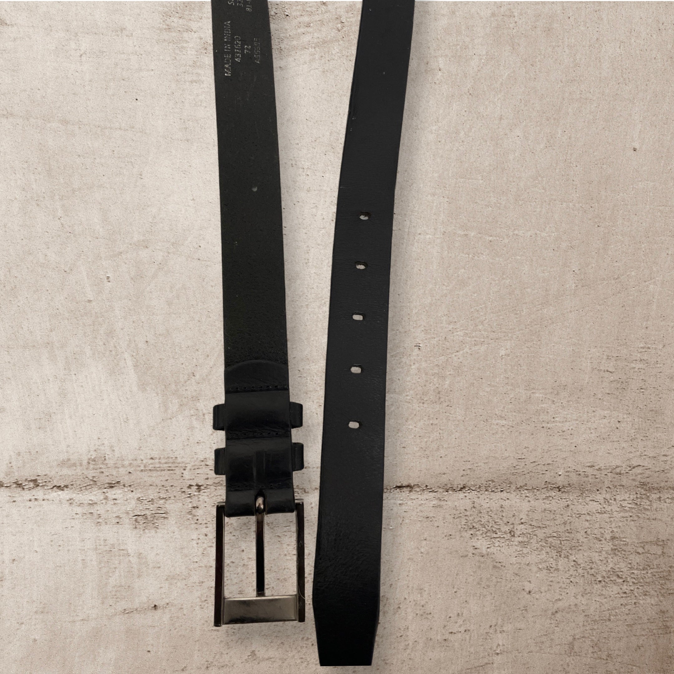 Vintage next black genuine leather mens belt size M